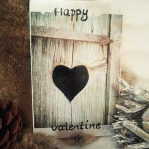 Deco-bordje: Happy Valentine - Hout
