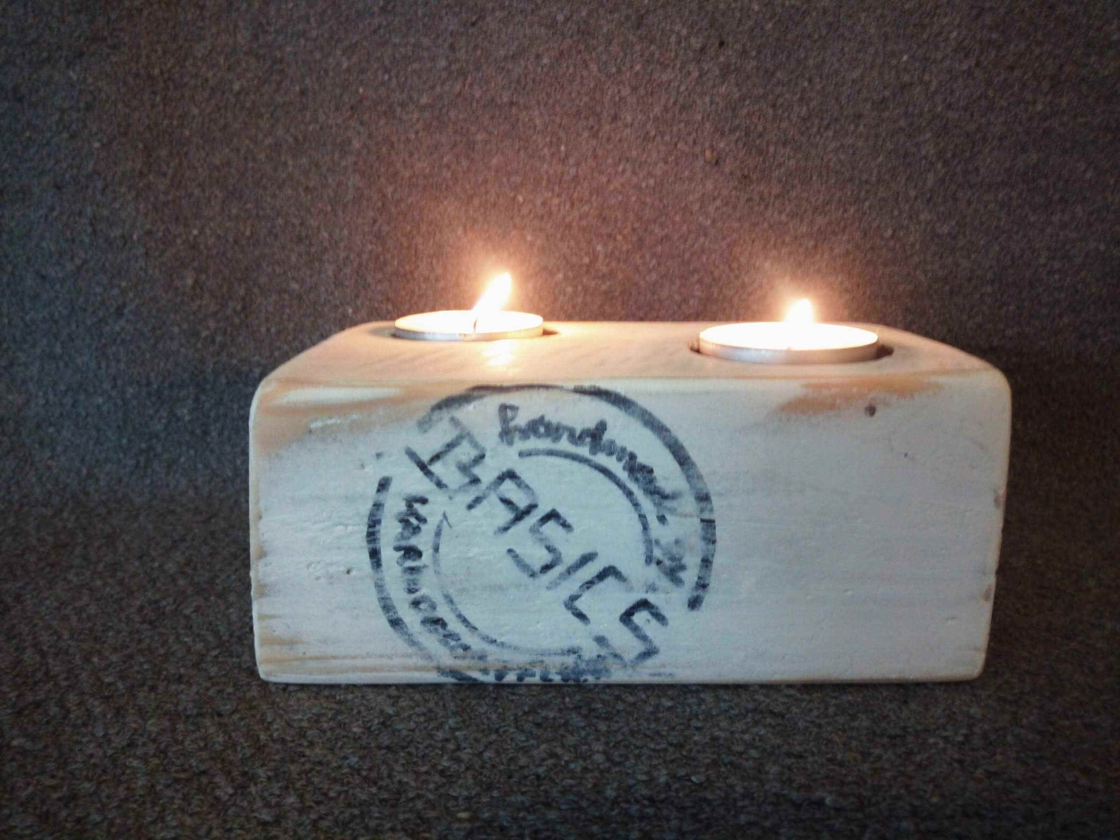 Basics - Waxinelichtjeshouder dubbel