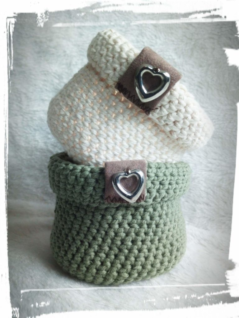 Gehaakte mandjes ook als set verkrijgbaar!