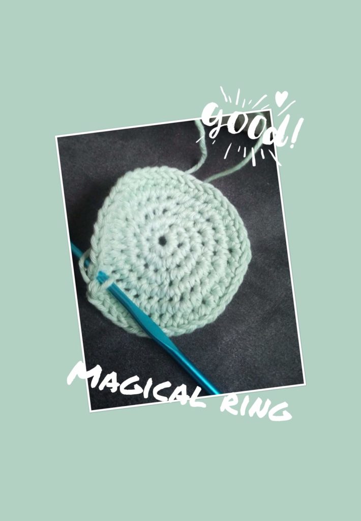 Gehaakt mandje klein: het begin: de bodem