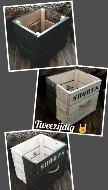 Dubbelzijdige pallethouten kistjes