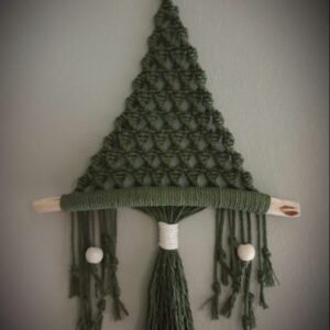 Macramé - Kerstboom aan ring