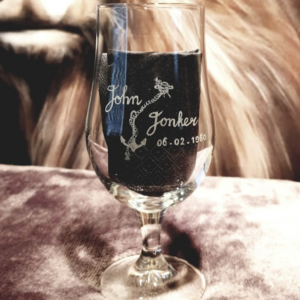 Graveren-bierglas 'Anker'
